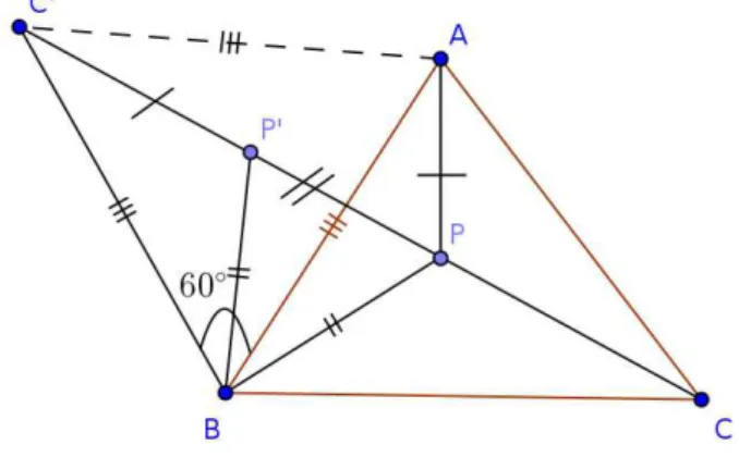 Figura 1.7: Constru¸c˜ao do Triˆangulo C ′ P ′ B