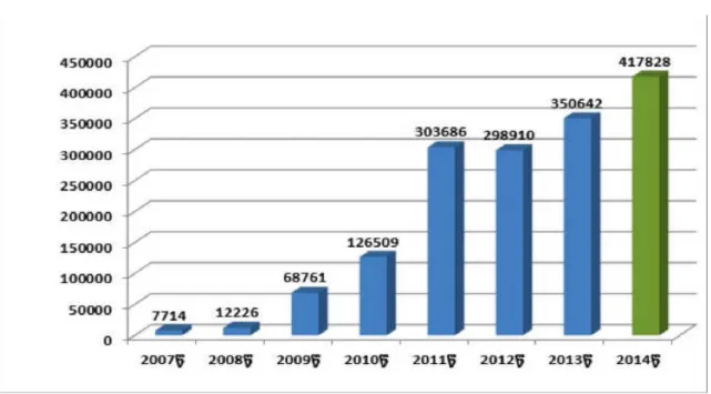 Figure 7 Georgian Protected Areas Visitors Statistics by Years 