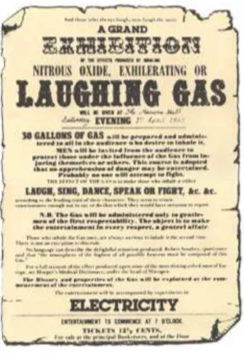 Fig. 1 – Folheto de apresentação do N 2 O em 1844 (retirado de Falqueiro 2005)