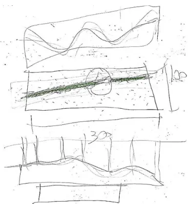 Figura 6  – Segundo esboço de implantação feito pelo arquiteto 1 Fonte: ESCRITÓRIO A, 2013