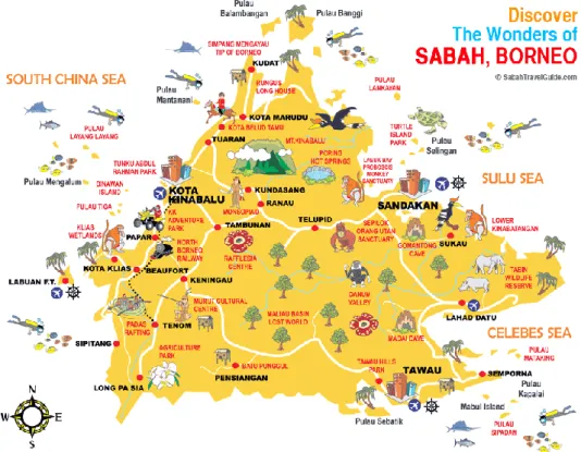 Figure 3 – Sabah’s travel map 