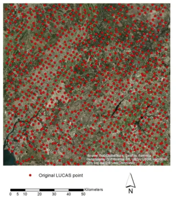 Figure 2. Spatial distribution of original LUCAS samples 