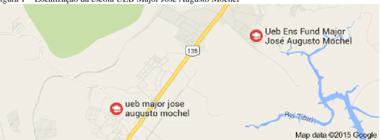 Figura 1  –  Localização da escola UEB Major José Augusto Mochel 