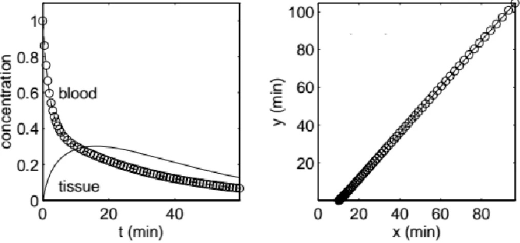 Figure 1.4 - Logan plot. The input is shown on the left, and the output is shown on the right (adapted from [33])