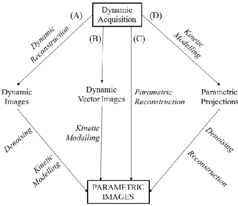 Figure 1.5 - Schematic representation of the methods used for parametric estimation (adapted from [38])
