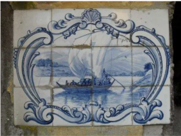 Figura 6.7 – Porta interior em riga, pintada  Figura 6.8 – Azulejos Cerâmica Carvalhinho 