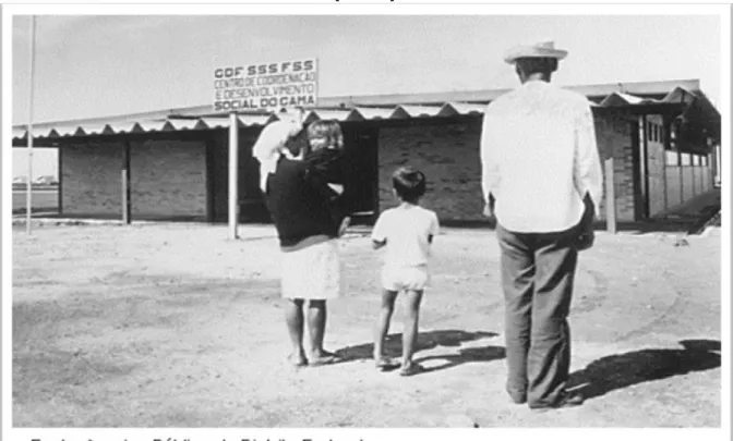 Foto 6.2 - Migrantes em frente ao Centro de Ação Social do Gama  (1960) 