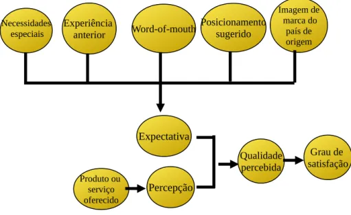 Figura 4: Satisfação explicada com base na teoria das expectativas