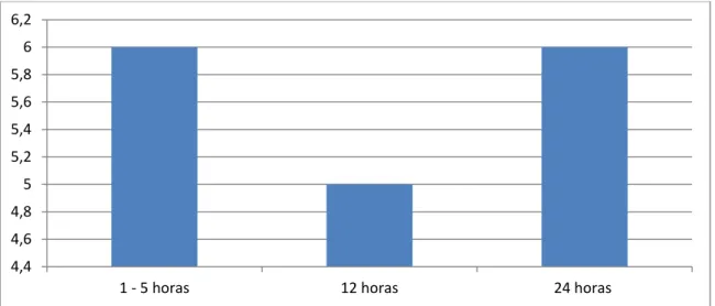 Gráfico 12  –  Horas diárias dispendidas para cuidar do idoso 