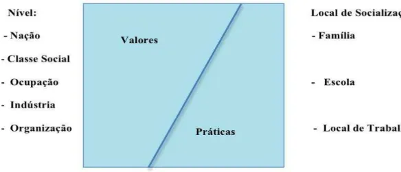 Figura 4 - Balanço de Valores Versus Práticas em Diferentes Níveis de Cultura 