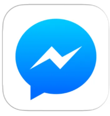 Figura 9 – Ícone da app Messenger para iOS  (Elaborado com auxílio do Adobe Illustrator CC) 