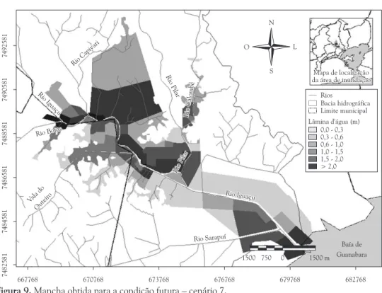 Figura 9. Mancha obtida para a condição futura – cenário 7.