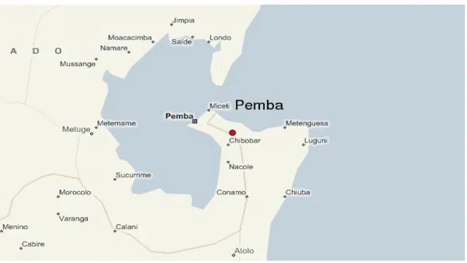 Figura -1 Mapa Geográfico de Baía de Pemba 