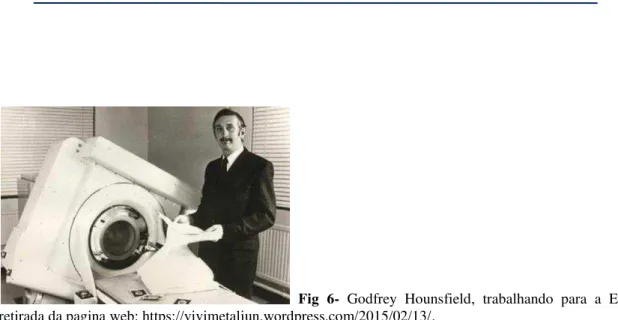 Fig  6-  Godfrey  Hounsfield,  trabalhando  para  a  EM,  retirada da pagina web: https://vivimetaliun.wordpress.com/2015/02/13/.
