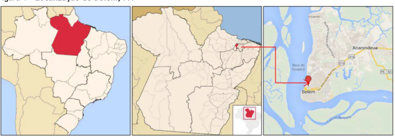 Figura 1  – Localização de Belém, PA 