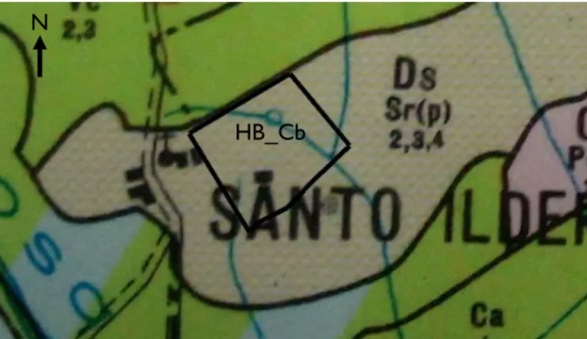 Figura 10 - Classificação dos solos do olival da Herdade da Boavista (Adaptado da Carta de  Capacidade de Uso nº:37A/428 (SROA, 1964)) 