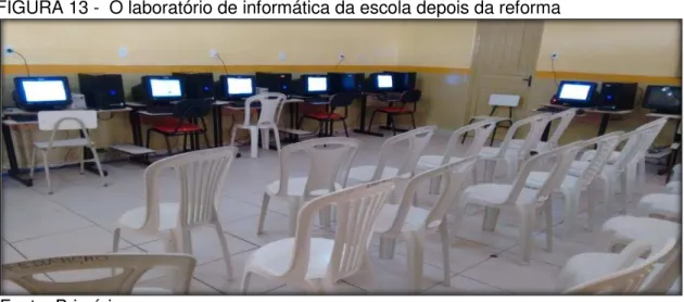 FIGURA 13 -  O laboratório de informática da escola depois da reforma