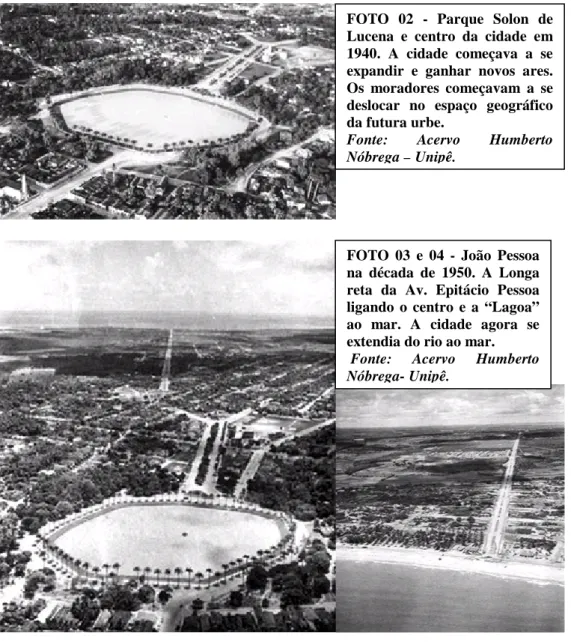 FOTO  02  -  Parque  Solon  de  Lucena  e  centro  da  cidade  em  1940.  A  cidade  começava  a  se  expandir  e  ganhar  novos  ares