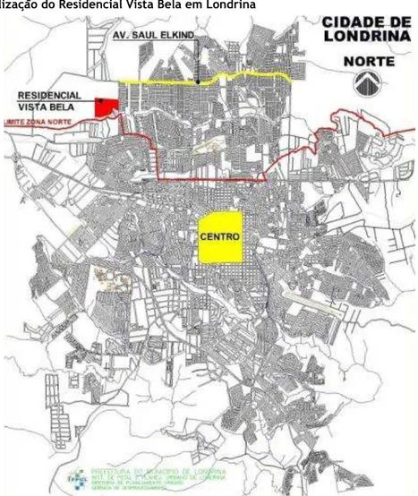 Figura 1 - Localização do Residencial Vista Bela em Londrina 