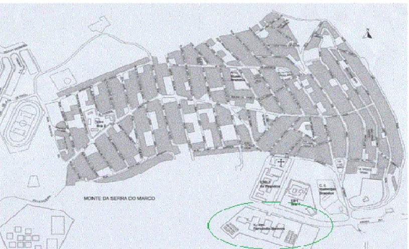 Figura 1 – Mapa da freguesia da Brandoa 