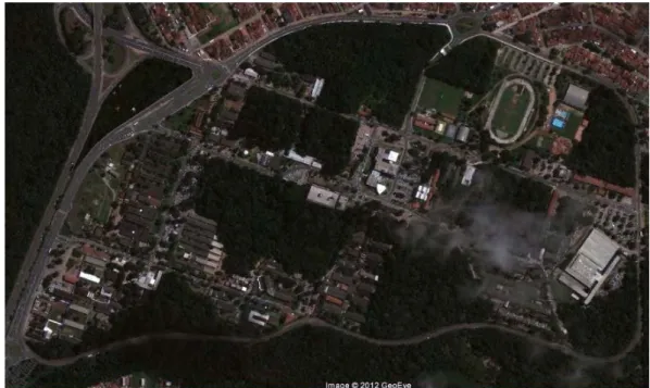 Figura 14: Foto de satélite da UFPB com localização da Residência Universitária. 