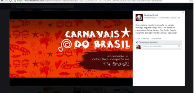 Figura 5: Logo da cobertura do carnaval da TV Brasil, utilizada pelo RBN.  