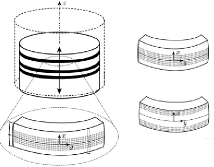 Figura 23 - Esquema de texturizações parciais do primeiro segmento de compressão (Gadeschi,  Backhaus, e Knoll 2012).