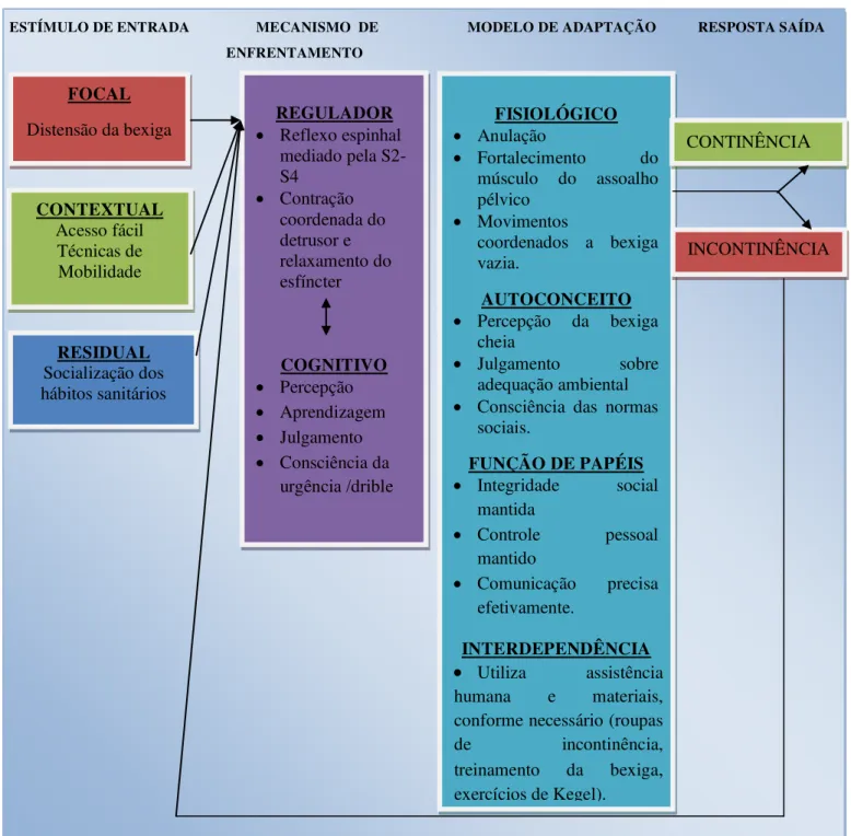 Figura 2 - Modelo Conceitual do Controle de Urina derivado do Modelo de Adaptação  de Roy