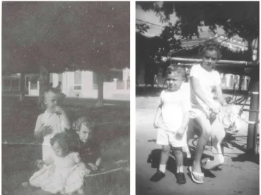 Figura 1 – Crianças brincando no parque da Praça João Luis Ferreira no final da década de 1950 