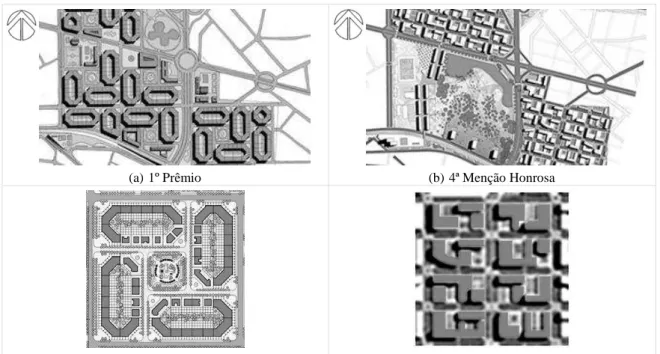 Figura 8 – Trecho da implantação e quarteirão típico: Concurso Bairro Novo 