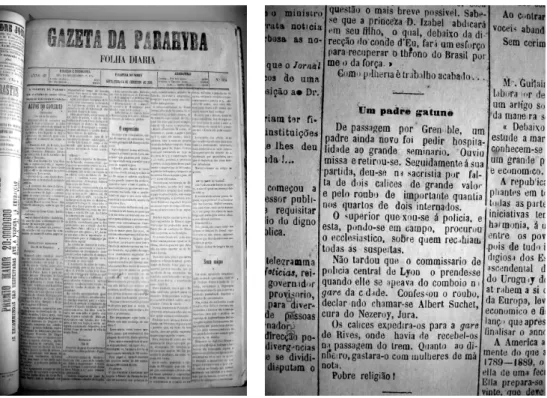 Figura 1 e 2 GAZETA DA PARAHYÍBA, 1890,nº 514, p.1-4