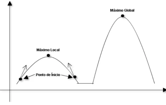 Figura 4 - Espaço de soluções em uma paisagem de adequação 