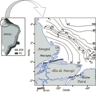 Figura 1 -  Plataforma Continental Brasileira (PC ≈960.000 km 2 ) e Zona 