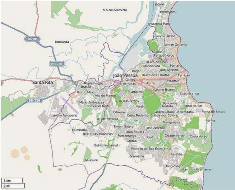 Figura 5  –  Mapa dos bairros de João Pessoa  –  PB.  