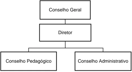 Figura 1 - Hierarquia dos órgãos de gestão e administração 