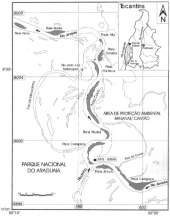 Figura 1 - Localização da área de estudo. Fonte: Ferreira Jr. (2003).