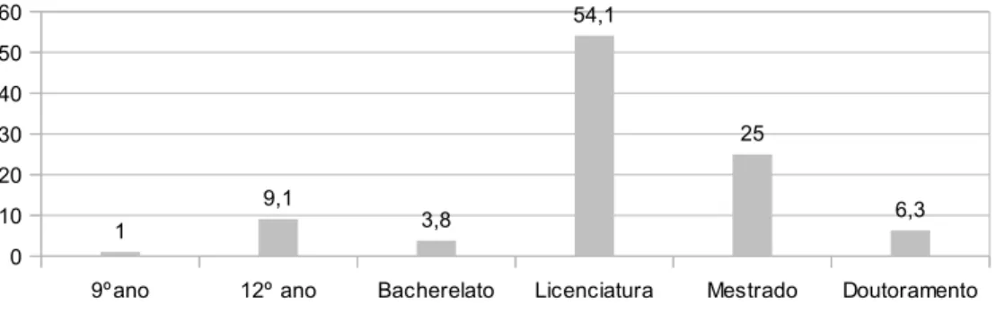 Figura 2. Distribuição nível de escolaridade da amostra