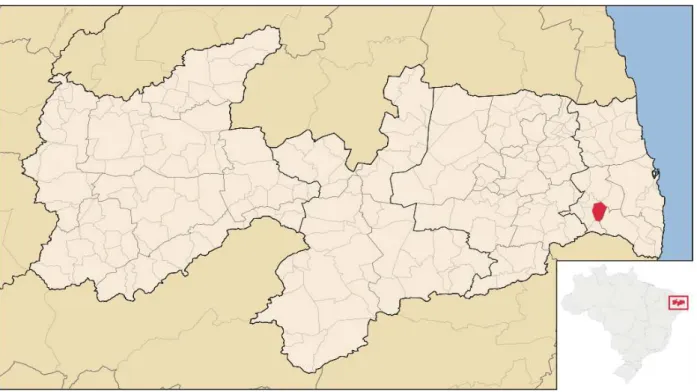 Figura 01- Mapa de localização do município de São Miguel de Taipu-PB 