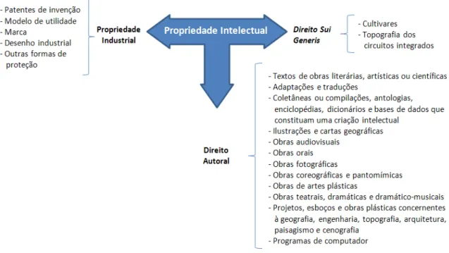 Figura 1  –  Ramos da Propriedade Intelectual no Brasil 