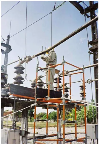Figura 1 - Manutenção em barramento de 69 kV 