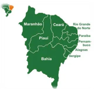 Figura 1 - Mapa Da Região Nordeste 
