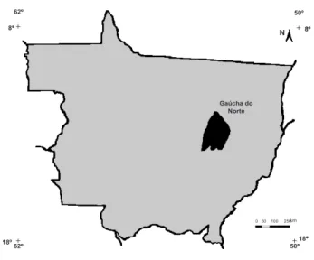 Figura 1 - Localização geográfica do município de Gaúcha do Norte no Estado de Mato Grosso