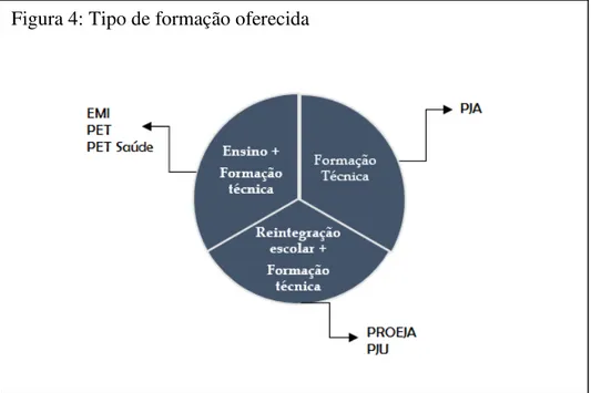 Figura 4: Tipo de formação oferecida 