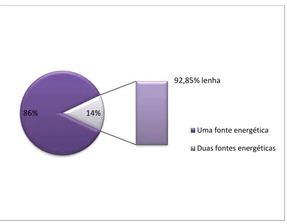 Figura 9. Quantidade de fontes energéticas por estabelecimento de  Panificadoras da cidade de João Pessoa, PB