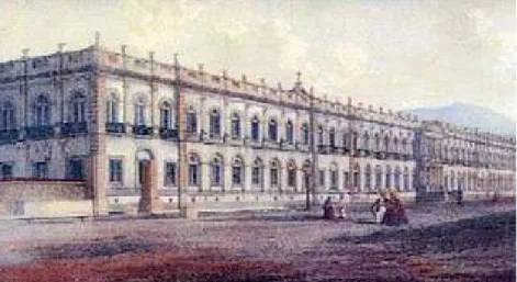 Figura nº. 5 - Hospício D. Pedro II, Gravura Victor Frond, 1852. Fonte: CD-Rom Projeto Memória da  Psiquiatria, 2000 