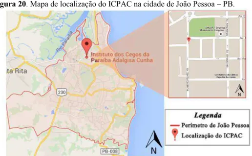 Figura 20. Mapa de localização do ICPAC na cidade de João Pessoa – PB. 