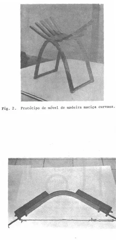 Fig. 2. Protótipo de móvel de madeira maciça curvaaa. 