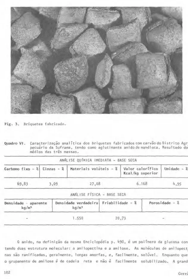 Fig. 3. Briquetes fabricado. 