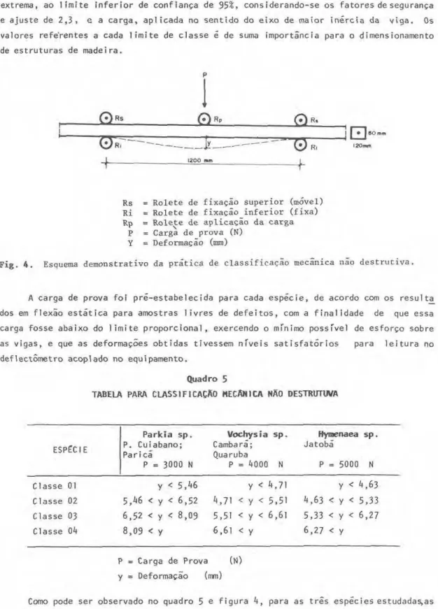 Fig. 4. Esquema demonstrativo da prática de classificação mecânica não destrutiva. 