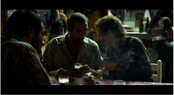 Figura 8: Jucão, Márcio Greyck e Salustiano conversando na primeira cena de              Árido Movie de Lírio Ferreira, 2006